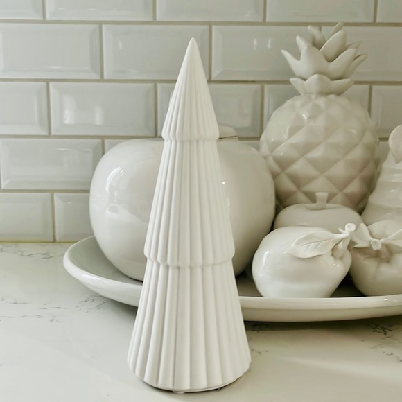 Scott Living Bisque Christmas Tree Table Decor - Picture 1 of 10